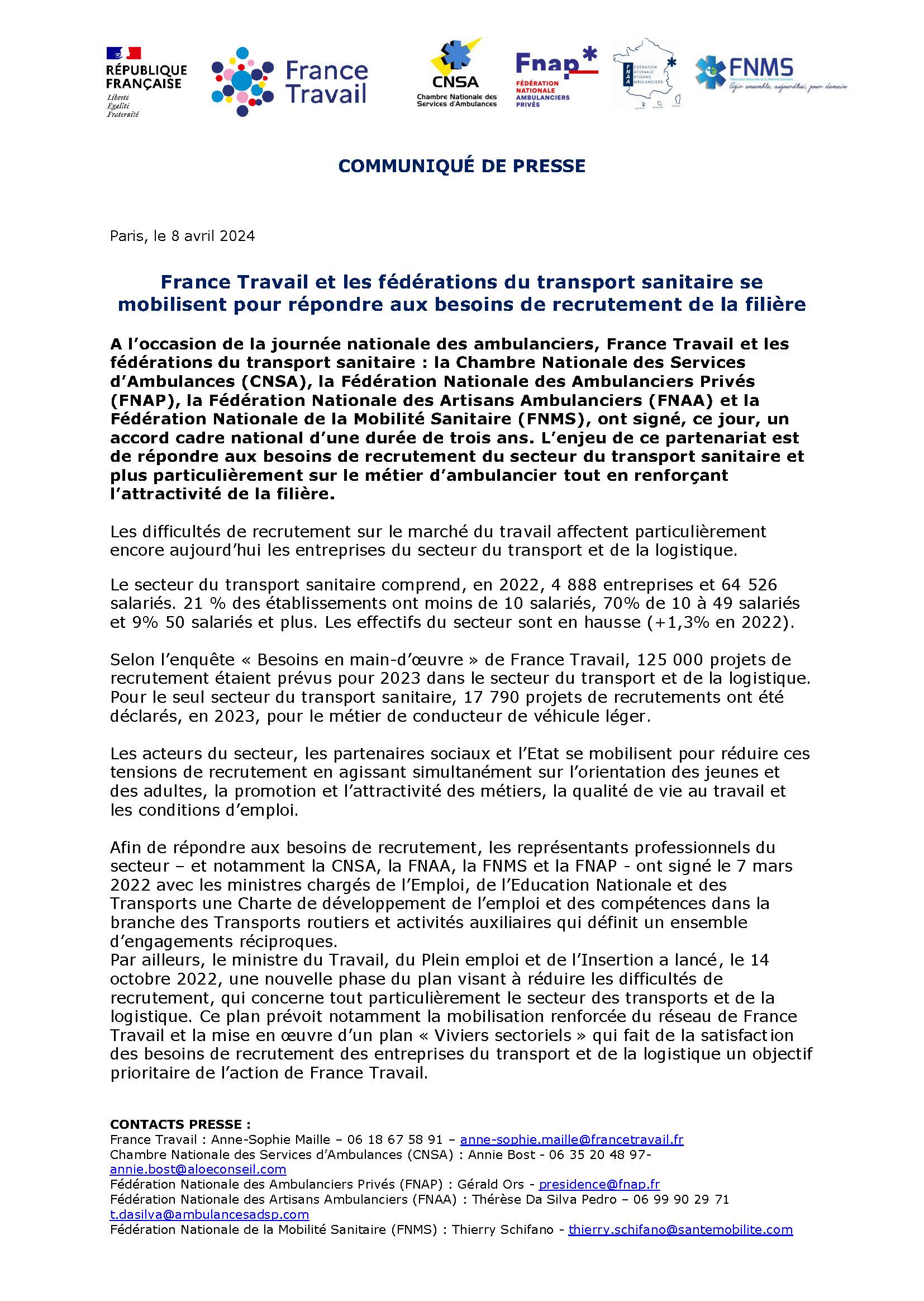 Téléchargez le document 20240408 - CP - France Travail et le federations du transport(pdf, 539.38 KB) (Nouvelle fenêtre)