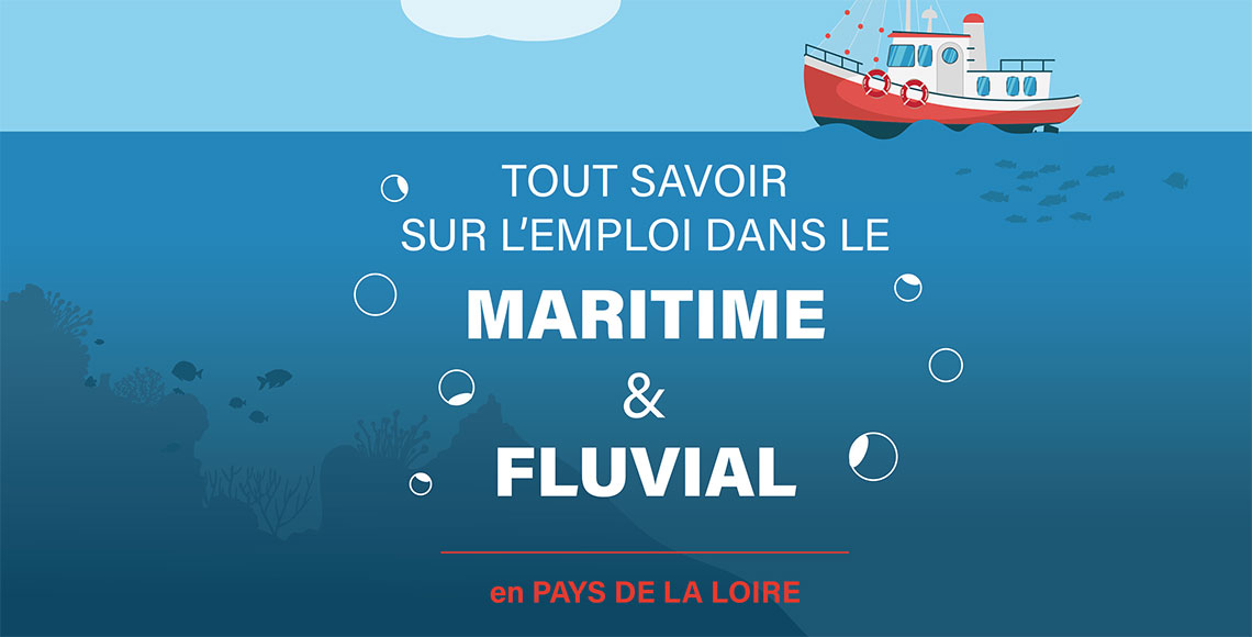 Semaine maritime : infographie : Tout savoir sur l'emploi dans le maritime et fluvial en Pays de la Loire - mars 2022